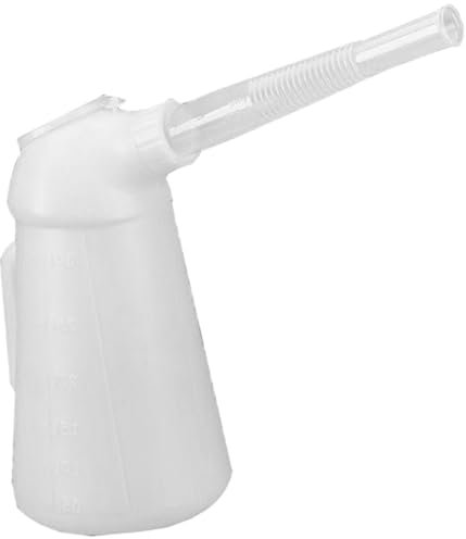 Ciieeo 2l Marine Engine Oil Dispenser Can Plastic Refillable Oil Bottle Long Spout Large Capacity Manual Boat Oiler Container for Engine Lubrication