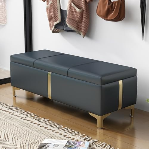 JWBXFYXW Panchina di stoccaggio delle scarpe verdi con cassa di archiviazione in scatola nascosta con capacità di carico del coperchio 150 kg. Ideale per organizzare e conservare scarpe e accessori.
