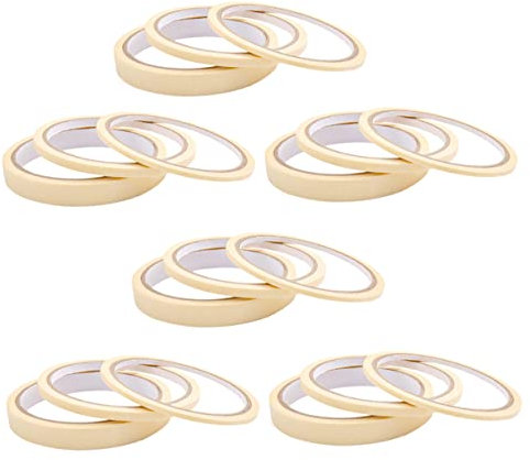 Healeved Nail Enamel Masking Tape Manicure Accessory Beige 18 Rolls Thin Adhesive Tape Strips for Home Nails and Repair Suitable for Paper and Items for Boys and Girls and Hobby Use