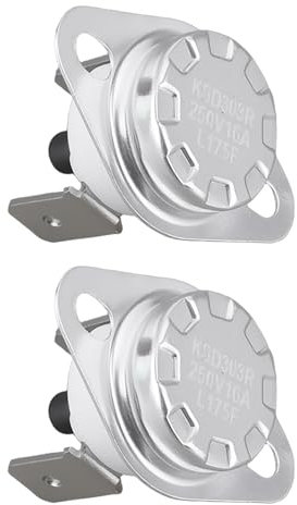 eMagTech Lot de 2 interrupteurs de température KSD303R 230-1960 à disque encliquetable compatibles avec Quadra-Fire Contour, 250 V/16 A 175 ¡ãF
