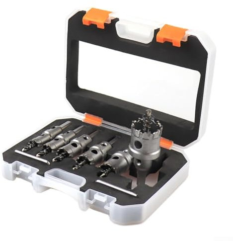 ZWEquipint 8PCS TCT Carbide Tipped Core Drill Bit Set,16 35Mm Hole Saws Cutter For Stainless Steel Iron Plate Metal Processing,With Hexagonal Wrenches