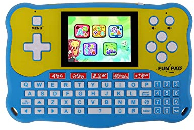 Kids Tablet/Baby Learning Pad with 102 Activities/Toddler Tablet with ABC/Words/Music/Math Interactive Educational Electronic Toys Gifts Handheld Game for Preschool Boys Girls Ages 3-12 (Blue-)