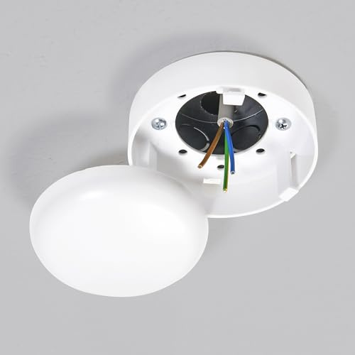 Heidemann 43176 Verteilerdose für Deckenmontage Ø100 x 47 mm – 3er Pack – Weiß – Kunststoff, Innenbereich – mit Adapterring & Drehverschluss – Abzweigdose für Elektroinstallationen; Distrionenbox