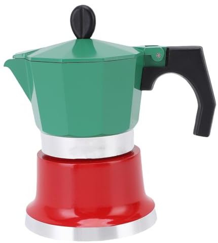 Fockety Espressokocher für den Herd, klassische Mokkakanne für 3 Tassen, 150 ml, italienische Kaffeemaschine, Greca-Kaffeemaschine, Perkolator für Induktions-, Elektro- und Gasherde