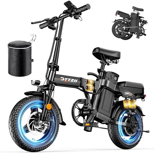 DTTZH A12S Electric Bike Foldable for Adults, 2000W Folding Ebike 40MPH, 52V 25Ah Adult Electric Bicycles, 80 Mlies Long Range E Bike, UL2849 Certified (Black)