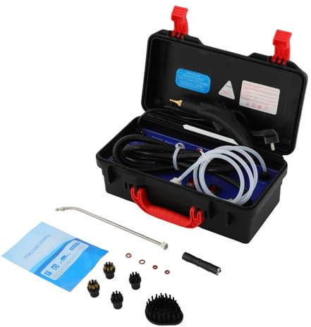 Pulitore a vapore 3000 W temperatura vapore 2-3,5 bar pressione 2 modalità acqua fredda vapore, vapore asciutto bagnato regolabile pulitore a vapore manuale con torcia a LED pulitore a vapore per casa