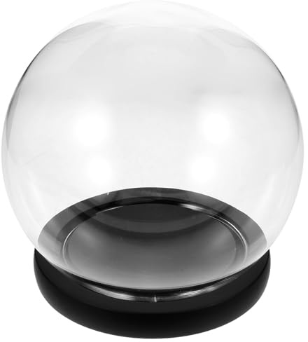 Lurrose Copertura In Vetro Per Decorazioni Cupola Per Fiori Conservati Coperture Antipolvere Base Per Decorazioni Per La Casa Coperture Colorate Decorative Globo Di Rose Contenitori