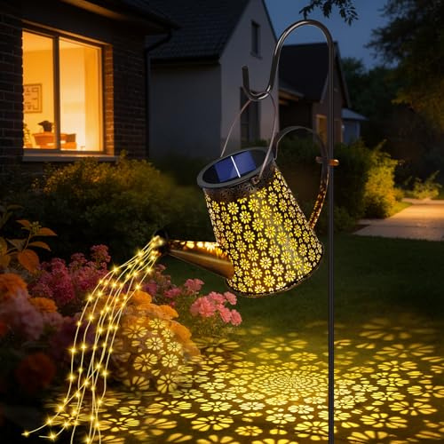 Lampada Annaffiatoio Solare Decorazioni Giardino, Impermeabile Lanterna da Appendere con Luci a LED per Terrazzo, Giardino, Balcone, Cortile, Partito, Regali