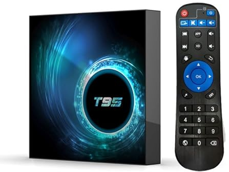 T95 Android TV Box – Allwinner H616 Quad-Core, 4GB RAM 128GB Storage, Android 10.0, 4K Media Player, Dual-Band WiFi & Bluetooth, Large Capacity Smart Home Player