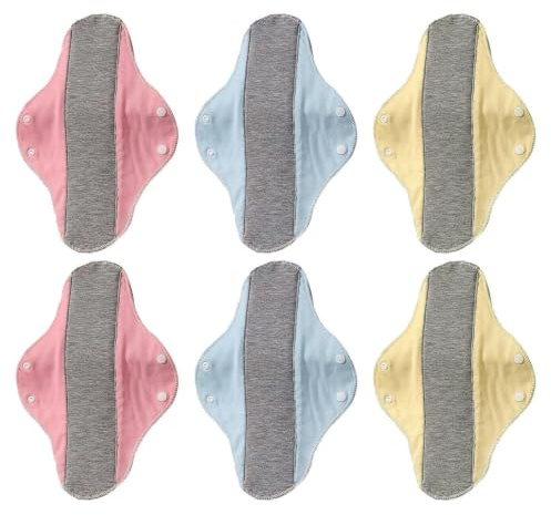 Waschbare Pads Für Senioren 6-Teilige Auslaufschutz-Unterwäschevorlage | Stoffpads für zu Hause, die Wohnung, das Bauernhaus, auf Reisen, , Oma, Senioren und Erwachsene