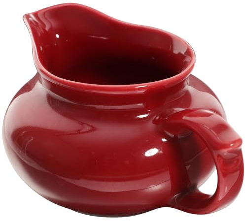 POPETPOP Pot à Lait en Céramique Rouge, Tasse à Sauce et Récipient à Sauce pour Vinaigrettes et Trempettes au Fromage, Service Individuel