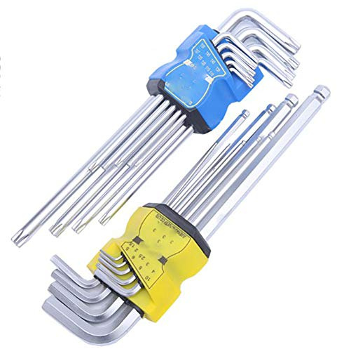 Torx-Schlüsselsatz, Innensechskantschlüssel-Satz, Zoll/Metrisch, Sternwerkzeuge (18-Stück)