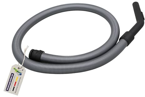 Dammsugarladen.de dammsugarslang kompatibel med Miele C1, S2, S2000-serien (t.ex. B. S2121, S2111, S2131) – reservslang 1,8 m handtag, högkvalitativ sugslang i silver Miele c1-slang