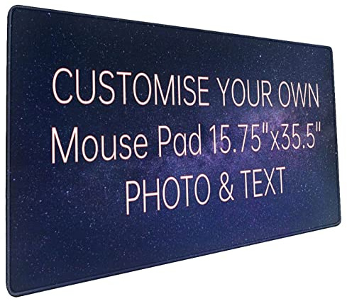 Naispanda Personnalisé Grand Tapis de Souris Personnalisée Ajouter Photo Image Texte Logo Créez Votre Personnalisable Tapis de Souris de Bureau Jeu pour Ordinateur Gamer Bureau Maison XXL 900x400x3mm