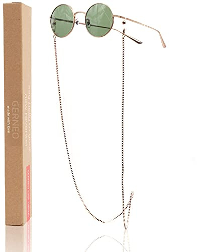 GERNEO® - Barcelona – Maskenhalter & Brillenkette Gold und Silber - korrosionsbeständig – einzigartig hochwertige Brillen Kette & Brillenband für Sonnenbrille & Lesebrille - Brillenkette mit Karabiner