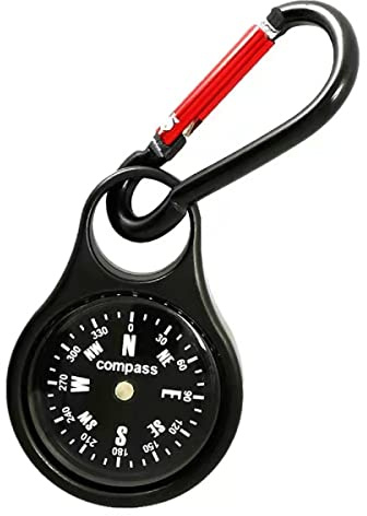 Eidyer Carabiner Compass with Keychain, Orientation Compass, Travel Accessory for Outdoor Camping, Sport Hiking, Navigation, Outdoor Use