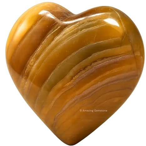 Amazing Gemstone Piedra de palma de corazón, Piedra de preocupación de bolsillo para el equilibrio natural de los chakras del cuerpo, la curación de Reiki y la rejilla de cristal Fluorita