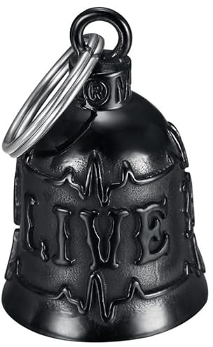 MOCY BELL - Moto campana ECG RIDE TO LIVE Portafortuna MOCY BELL Acciaio inox nero