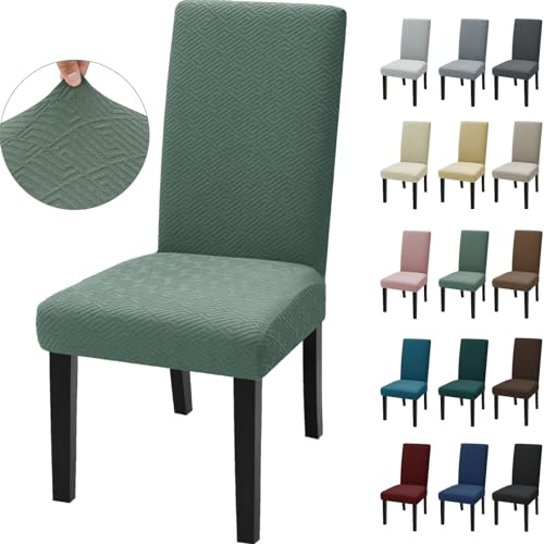 Ystyle Stuhlhussen 2er Set, Stretch Stuhlbezug, Universale Elastische Stuhlbezüge, Hussen Für Stühle, Chair Covers, Komfort-Stuhl Überzug, Geeignet Für Wohnzimmer, Esszimmer, Hellgrün