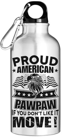 Atspauda Proud American If You Don't Like It Move Bouteille d'eau touristique Argenté