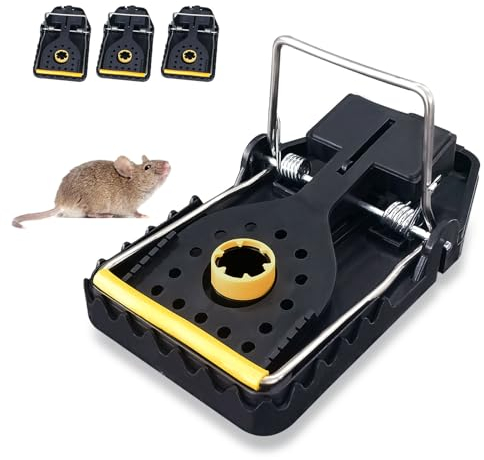 4X von Profi Rattenschlagfallen,Wiederverwendbare Rattenfalle,hochfeste ABS Plastikmausfallen,Haushalts und Outdoor Schädlingsbekämpfungs Mausfallen,effektive Rattenfallen,kein giftiger Köder
