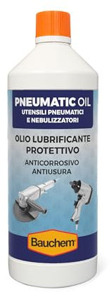 Bauchem Pneumatic Oil Olio Lubrificante Protettivo per Utensili Pneumatici e Nebulizzatori 1 Lt