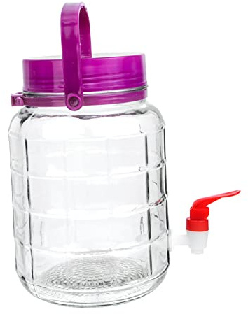 Alipis Tarro De Pepinillos Tarro De Fermentación Hermético Tarro De Almacenamiento De Pepinillos Tarro De Fermentación De Vidrio Botella De Vino De Elaboración De Cerveza Tarro De