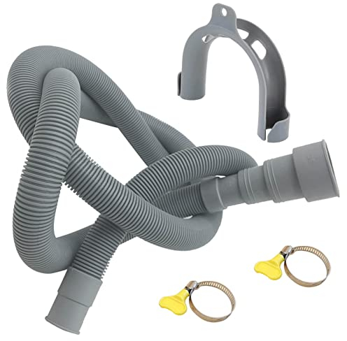 Drain Hose for Washing Machines | Thickened Drain Hose Extension with Clamp | Washer Drain Hose | Flexible Washer Hoses with 20mm 24mm 30mm 38mm Trimming Interfaces