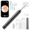 Jkevow Otoscope Oreille, Camera Oreille 1296P HD Kit Camera Oreille d'élimination du cérumen avec 6 lumières LED, outil de nettoyage d'oreille de 3,0 mm, adapté aux IPhone, IPad et Android