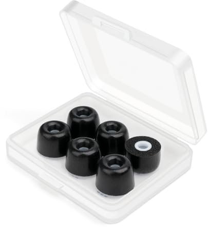 Cuscini auricolari in schiuma di memoria, cuscinetti di ricambio in silicone per auricolari, cuscinetti per auricolari, isolamento acustico di alta qualità, per cuffie (3 paia, L)