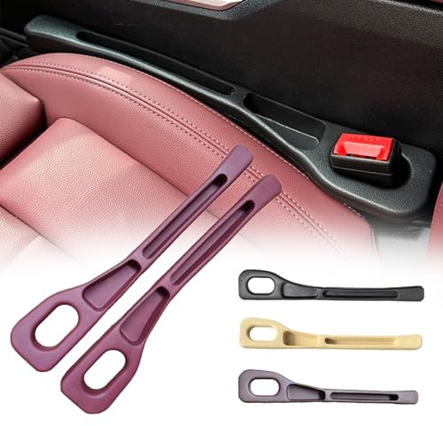 SIGANDG Car Seat Gap Filler Organizer Universal Aufbewahrungsbox für Autositze 2024 Neuest Autositz Gap Organizer Storage Box für Kleinigkeiten Handys Seat Gap(Burgunderrot, 2 Stück)