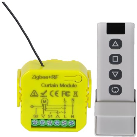 Yueyang ZigBee Rollladenschalter, Fernbedienung für elektrische Rollläden, kompatibel mit Alexa, Relais ZigBee rf Switch, Smart Life App - Timer Switch Jalousien, erfordert Tuya ZigBee Hub (1)