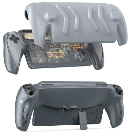 JOYTORN Compatible with PlayStation Portal Controller, PS5 Portal Protective Case with Removable Front Cover, Made from TPU, with Scratch-Resistant Matte Finish for a More Comfortable Grip（Grey）