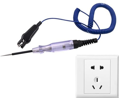 Autosicherungstester, Testlicht mit Voltmeter | 6-24V Circuit Tester Heavy Duty Test Light,Doppelfarb elektrisches Werkzeug mit verlängertem Federdraht -Sicherungsstift für Batterie