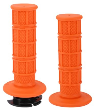 VekAuto 7/8 22mm 15/16 24mm Motorrad Hand Griffe Cover Kit rutschfest TPR Lenker Griffe für Motorrad Roller Fahrrad ATV Orange 1 Set