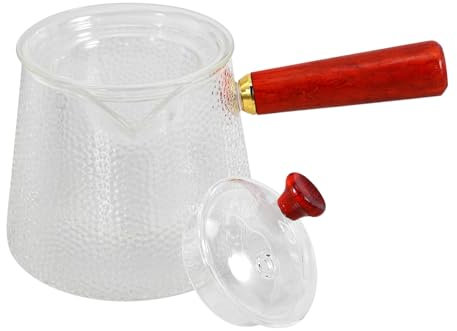 LAPYAPPE Théière Verre Transparent Infuseur pour Maison Bureau Design Ergonomique Chaleur