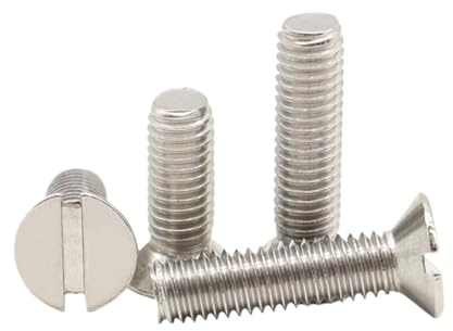 20 Stück M1.6 M2 M2.5 304 Edelstahl Senkkopfschrauben 304 Schlitz Flachkopf Gewindebolzen(6mm,M2-20pcs)