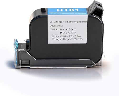 Cartouche d'encre pour Imprimante Portable 42 ML, Remplacement de Cartouche D'imprimante à Jet d'encre à Séchage Rapide pour 12,7MM Codeur sans de Sérigraphie Cryptée