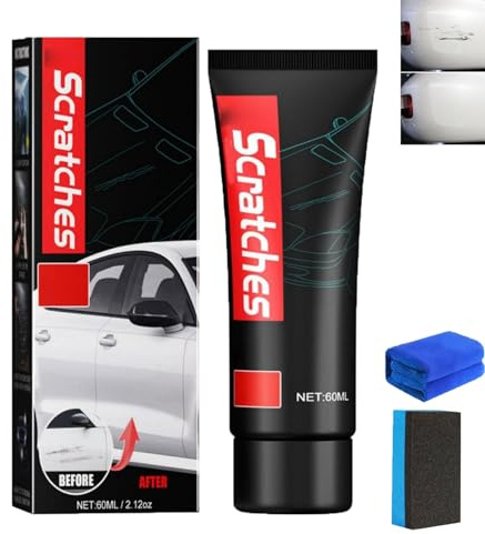 Kit di riparazione di graffi per stufe in vetro, pasta multiuso per riparazioni di graffi per auto, con spugna, pulitore per piano cottura pesante e lucido, per vernici per auto (1pcs)