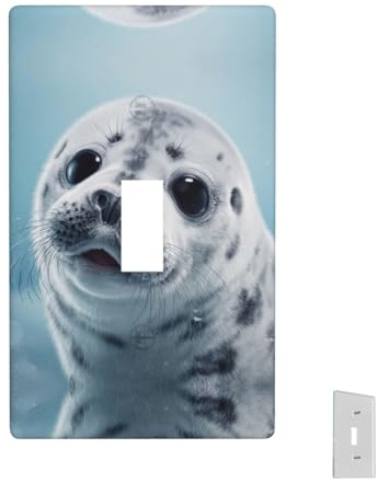 Placa de pared, tapas para tomacorrientes dobles, tapas para interruptores de pared de 1 interruptor, tapa para interruptor de luz con sello de arpa, placa frontal eléctrica decorativa para interrupto