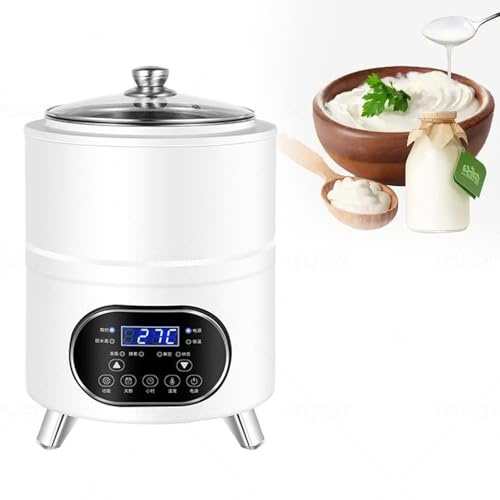 Yogurtiera Professionale 8l/12l,Acciaio Inox 304 per Alimenti Con Timer Digitale E Protezione Dal Surriscaldamento,Yogurtiera Di Grande Capacità per Ristoranti,Bar,Preparazione Dei Pasti white-12L