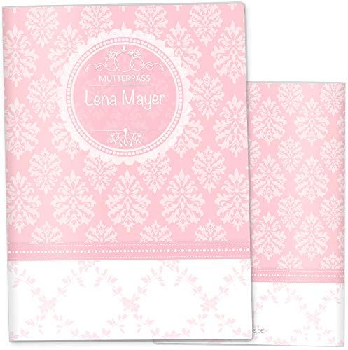 OLGS Mutterpasshülle 3-teilig personalisiert rosa Little Lady | Baby Schwangerschaft Geschenkidee Schutzhülle für den Mutterpass | Für werdende Mütter (Mutterpass mit Namen, ohne Motiv)