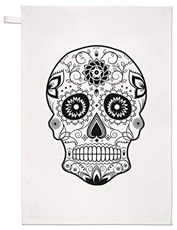 Gift Base Schwarz Bonbon Totenkopf Geschirrtuch Spüllappen