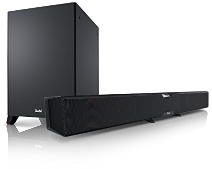 Teufel CINEBAR PRO - High-End Soundbar mit Mächtiger Wireless Subwoofer Set, Bluetooth, Dolby Audio, WLAN, Schwarz