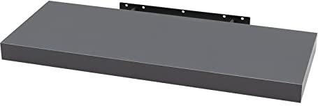 WOLTU Mensola da Muro Rettangolare Scaffale Libreria a Parete Decorazione per Cameretta Ufficio Porta CD/Dvd in Legno Grigio Scuro 60cm RG9319dgr