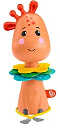 Fisher-Price GWL65 - Kleine Spiel-Giraffe, Klacker-Spielzeug für unterwegs mit Details, Spielzeug für unterwegs, für Babys ab 6 Monaten
