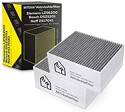 INTEXIA® Aktivkohlefilter für Siemens/Bosch/Neff Hochwertiger Sauberer Luftfilter LZ56200/DSZ5201/Z5170X1 (2er Pack)