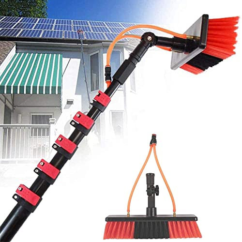 ZXLZM Teleskop Fensterputzer Profi Set,Fensterreinigungsstange,3.6-10.8M Teleskopstange,Aluminium Teleskopstange Glasreinigung Photovoltaik Panel,9M/30FT