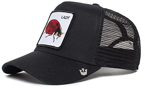 Goorin Bros. Trucker Hat Herren - Mesh Baseball Snapback Cap - The Farm, Schwarz (der Marienkäfer), Einheitsgre