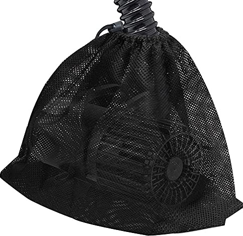 Pump Barrier Bag,45x45CM Pump Filter Mesh Bag with Drawstring Pond Mesh Pump Filter Bag,Pond Pump Filter Bag,Pump Mesh Bag Household Water Pump Filter Accessories Black Large Pump Mesh Media Bag